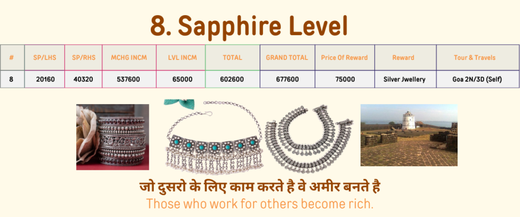 8th rank is sapphire level of divided legend company | total information of all income