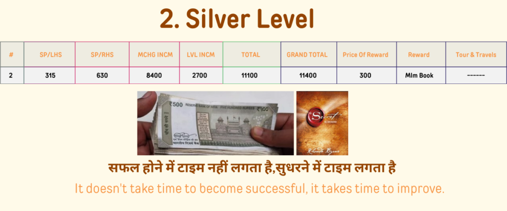 Silver level of divided legend company