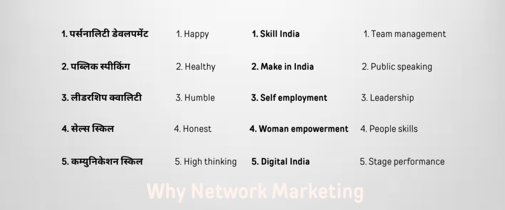 Benifits of network marketing in hindi