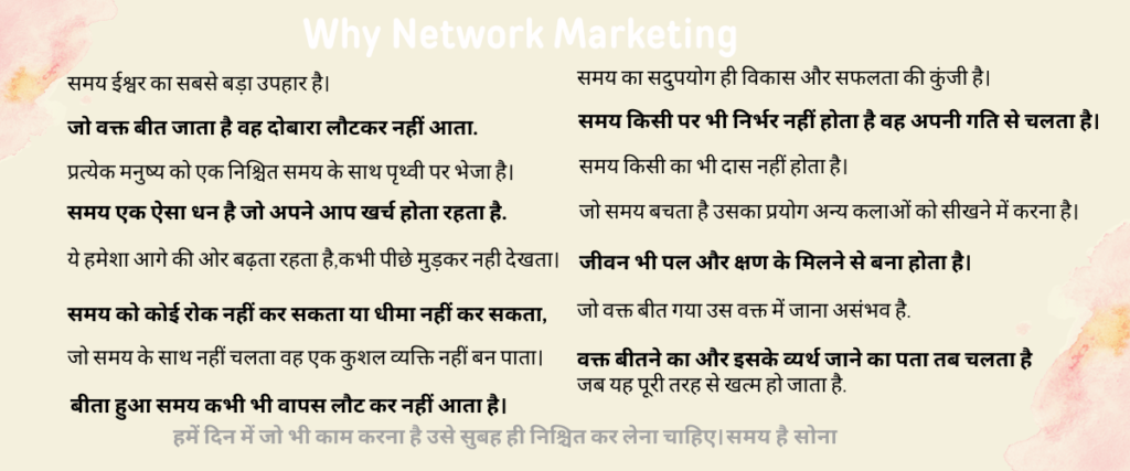 Importance of time in hindi