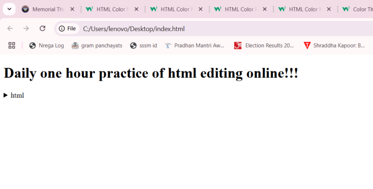 html h1 tag live