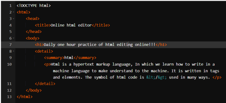 html h1 tag online